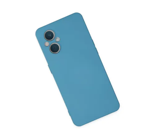 Reno 7 Lite Kılıf Nano içi Kadife Silikon - Mavi