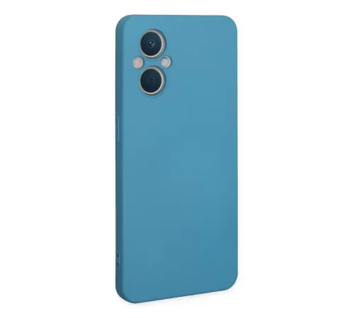 Reno 7 Lite Kılıf Nano içi Kadife Silikon - Mavi
