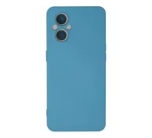 Reno 7 Lite Kılıf Nano içi Kadife Silikon - Mavi