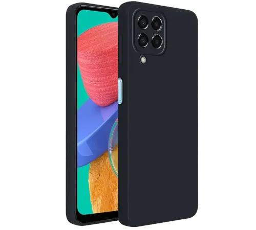 Samsung Galaxy M33 Kılıf First Silikon - Siyah