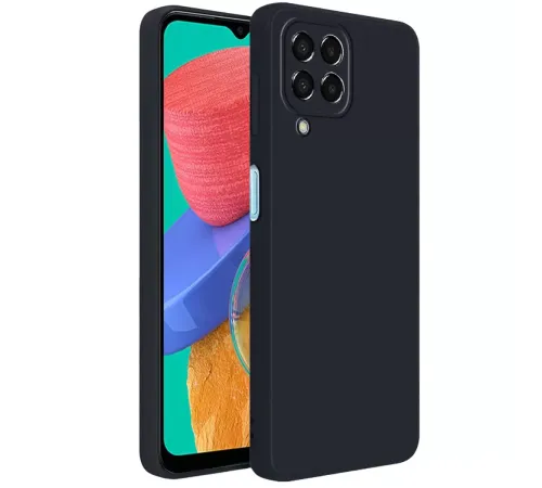 Samsung Galaxy M33 Kılıf First Silikon - Siyah