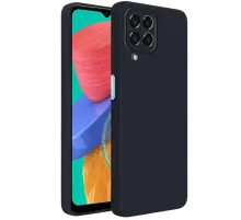 Samsung Galaxy M33 Kılıf First Silikon - Siyah