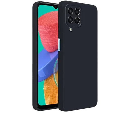 Samsung Galaxy M33 Kılıf First Silikon - Siyah
