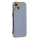 Apple iPhone 13 Kılıf Volet Silikon - Mavi