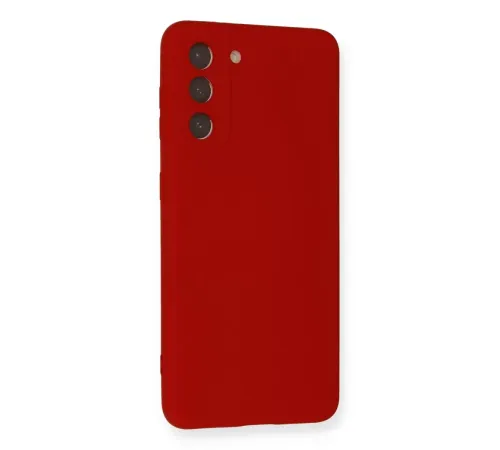 Samsung Galaxy S21 Kılıf Nano içi Kadife Silikon - Kırmızı
