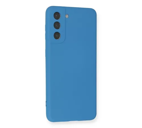 Samsung Galaxy S21 Kılıf Nano içi Kadife Silikon - Mavi