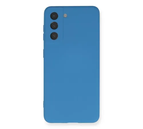 Samsung Galaxy S21 Kılıf Nano içi Kadife Silikon - Mavi