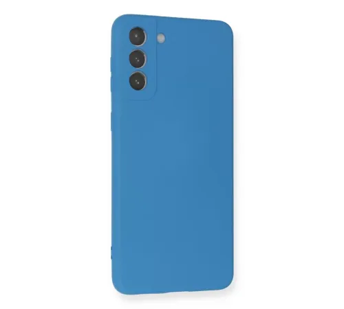 Samsung Galaxy S21 Plus Kılıf Nano içi Kadife Silikon - Mavi