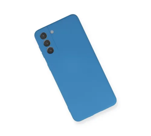 Samsung Galaxy S21 Plus Kılıf Nano içi Kadife Silikon - Mavi