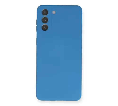 Samsung Galaxy S21 Plus Kılıf Nano içi Kadife Silikon - Mavi