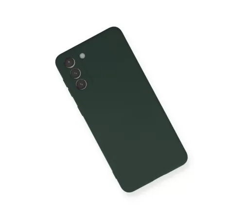 Samsung Galaxy S21 Plus Kılıf Nano içi Kadife Silikon - Koyu Yeşil