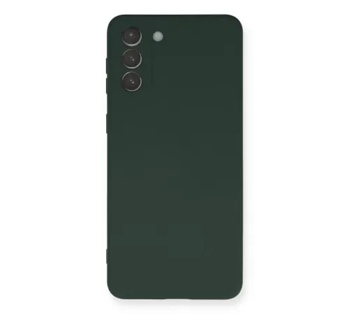 Samsung Galaxy S21 Plus Kılıf Nano içi Kadife Silikon - Koyu Yeşil