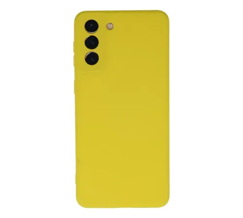 Samsung Galaxy S21 Plus Kılıf Nano içi Kadife Silikon - Sarı
