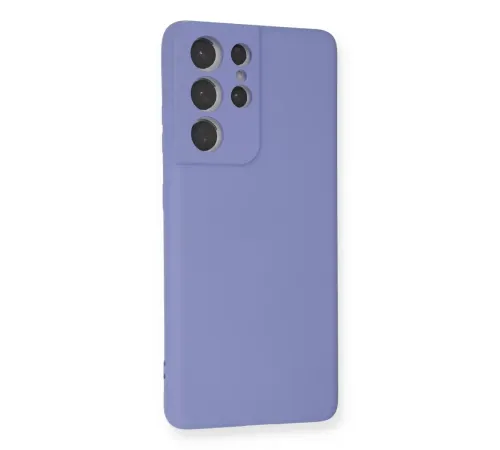 Samsung Galaxy S21 Ultra Kılıf Nano içi Kadife Silikon - Lila