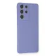 Samsung Galaxy S21 Ultra Kılıf Nano içi Kadife Silikon - Lila