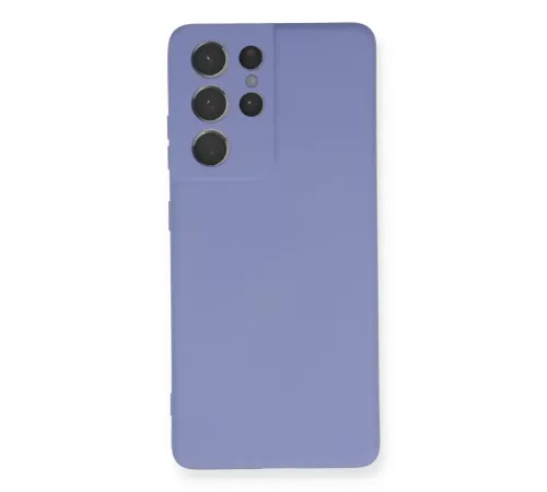 Samsung Galaxy S21 Ultra Kılıf Nano içi Kadife Silikon - Lila