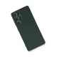 Samsung Galaxy S21 Ultra Kılıf Nano içi Kadife Silikon - Koyu Yeşil