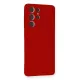 Samsung Galaxy S21 Ultra Kılıf Nano içi Kadife Silikon - Kırmızı
