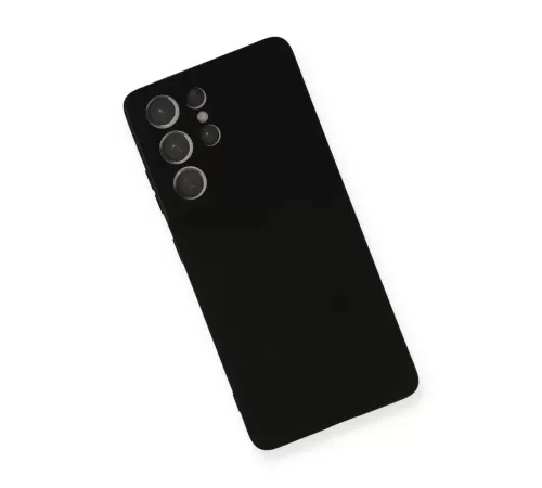Samsung Galaxy S21 Ultra Kılıf Nano içi Kadife Silikon - Siyah