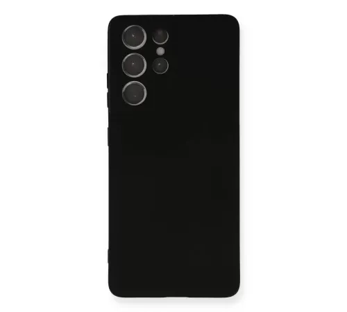 Samsung Galaxy S21 Ultra Kılıf Nano içi Kadife Silikon - Siyah