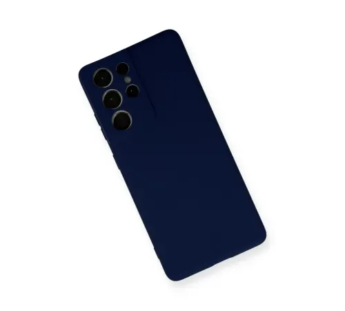 Samsung Galaxy S21 Ultra Kılıf Nano içi Kadife Silikon - Lacivert