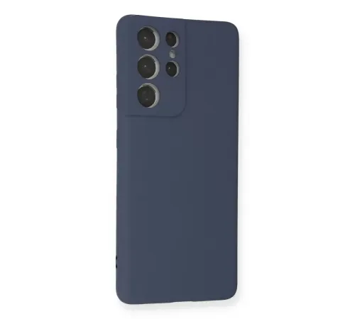 Samsung Galaxy S21 Ultra Kılıf Nano içi Kadife Silikon - Gri