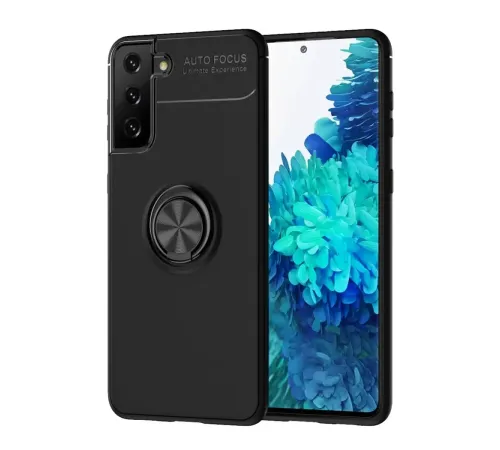 Samsung Galaxy S21 Plus Kılıf Range Yüzüklü Silikon - Siyah