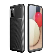 Samsung Galaxy A02S Kılıf Auto Focus Karbon Kapak - Siyah