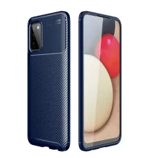 Samsung Galaxy A02S Kılıf Auto Focus Karbon Kapak - Lacivert