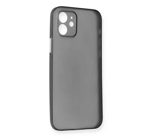 Apple iPhone 12 Kılıf PP Ultra İnce Kapak - Gri