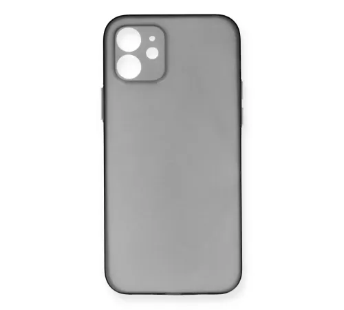 Apple iPhone 12 Kılıf PP Ultra İnce Kapak - Gri