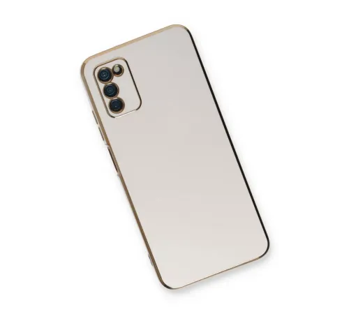 Samsung Galaxy A03S Kılıf Volet Silikon - Beyaz