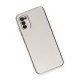 Samsung Galaxy A03S Kılıf Volet Silikon - Beyaz