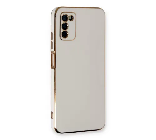 Samsung Galaxy A03S Kılıf Volet Silikon - Beyaz