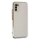 Samsung Galaxy A03S Kılıf Volet Silikon - Beyaz