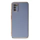 Samsung Galaxy A03S Kılıf Volet Silikon - Mavi