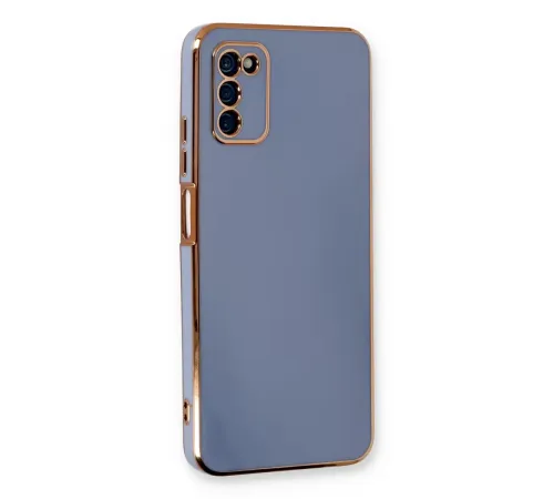 Samsung Galaxy A03S Kılıf Volet Silikon - Mavi