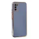 Samsung Galaxy A03S Kılıf Volet Silikon - Mavi