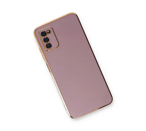 Samsung Galaxy A03S Kılıf Volet Silikon - Mor
