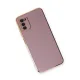 Samsung Galaxy A03S Kılıf Volet Silikon - Mor