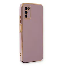 Samsung Galaxy A03S Kılıf Volet Silikon - Mor