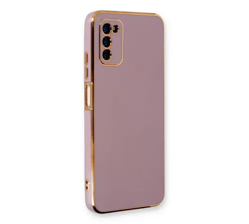 Samsung Galaxy A03S Kılıf Volet Silikon - Mor