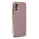 Samsung Galaxy A03S Kılıf Volet Silikon - Mor