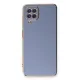 Samsung Galaxy A22 Kılıf Volet Silikon - Mavi