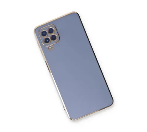 Samsung Galaxy A22 Kılıf Volet Silikon - Mavi