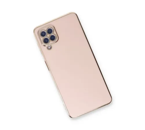 Samsung Galaxy A22 Kılıf Volet Silikon - Pembe