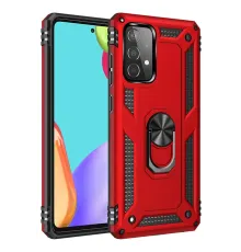 Samsung Galaxy A52 Kılıf Sofya Yüzüklü Silikon Kapak - Kırmızı