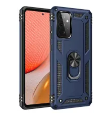Samsung Galaxy A72 Kılıf Sofya Yüzüklü Silikon Kapak - Lacivert