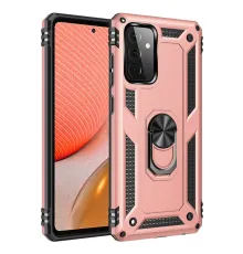 Samsung Galaxy A72 Kılıf Sofya Yüzüklü Silikon Kapak - Rose