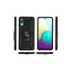 Samsung Galaxy A02 Kılıf Sofya Yüzüklü Silikon Kapak - Siyah